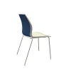 Chaise-design-Kalea-Bicolore-Creme-Bleu