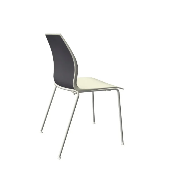 Chaise-design-Kalea-Bicolore-Creme-Gris