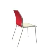 Chaise-design-Kalea-Bicolore-Creme-Rouge