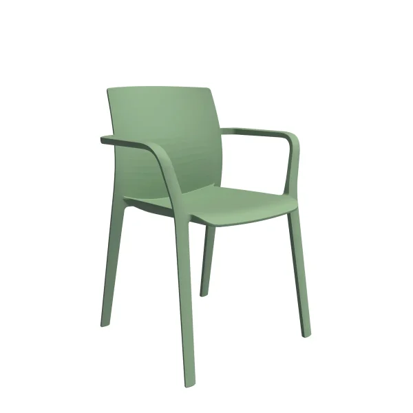 Chaise-design-Klia-avec-accoudoirs-Vert