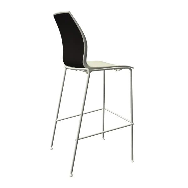 Tabouret-design-Kalea-bicolore-Noir