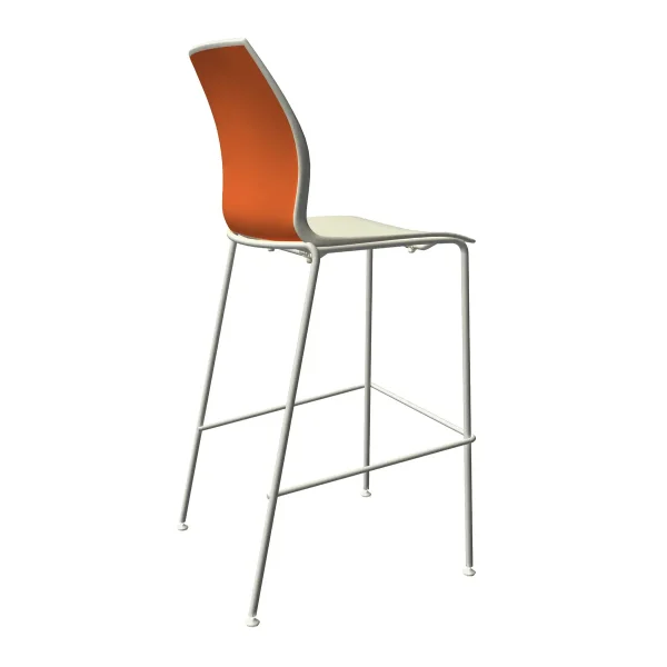 Tabouret-design-Kalea-bicolore-Orange