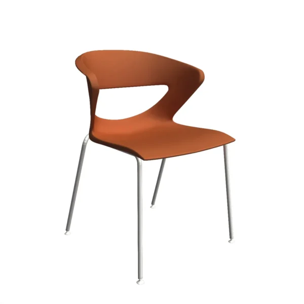 Chaise design Kicca - Rouge brique New 2025