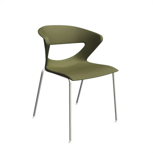 Chaise design Kicca - Vert olive New 2025