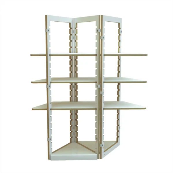 Etagère Zig Zag design by GENIUS MUNDI - Bouleau blanc Blanc