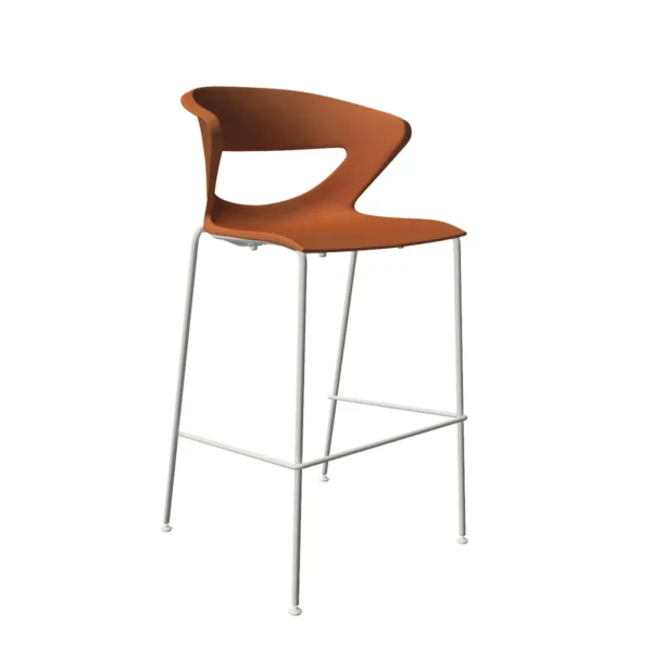 Tabouret design Kicca - Rouge brique New 2025